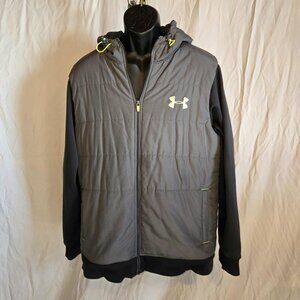 Under Armour Jacket Mens XL ColdGear Infrared Storm Gray/Black Puffy Coat